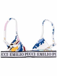 Emilio Pucci Junior топ-бралетт с принтом Ranuncoli и логотипом