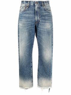 R13 укороченные джинсы Kelly с эффектом потертости