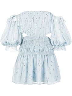 Self-Portrait платье с цветочным принтом и эффектом металлик