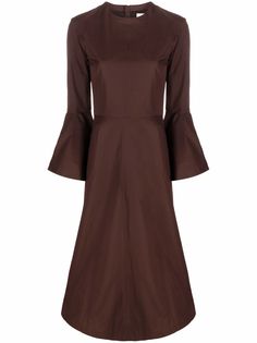 Jil Sander расклешенное платье миди