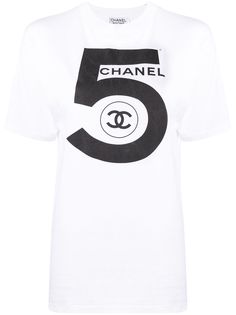 Chanel Pre-Owned футболка 1990-х годов с принтом Nº5