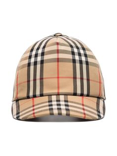 Burberry бейсболка в клетку Vintage Check с логотипом