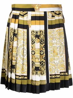 Versace плиссированная юбка с принтом