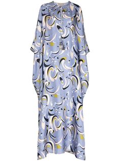 Emilio Pucci платье с длинными рукавами и графичным принтом
