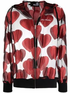 Love Moschino куртка с капюшоном и принтом