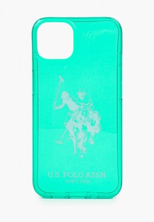 Чехол для iPhone U.S. Polo Assn. 13 TPU FLUO Logo Big horse Hard Green