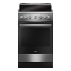 Электрическая плита Hansa FCCX54109, стеклокерамика, без крышки, нержавеющая сталь/черный