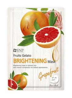Тканевая маска SNP Fruits Gelato Brightening Mask с грейпфрутом, улучшающая цвет лица, 25мл