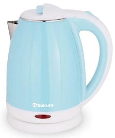 Чайник электрический Sakura SA-2138BL, 1800Вт, 1,8л, бело-голубой Bit