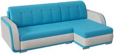 Диван угловой Генри (Агата) Blue Еврокнижка Smart