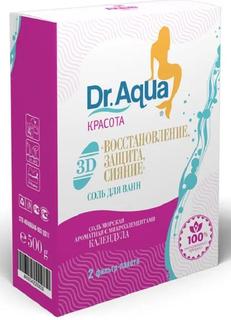 Соль морская Dr. Aqua &quot;3D Восстановление, защита, сияние&quot; Календула, 2 фильтр-пакета, 500гр Dr.Aqua