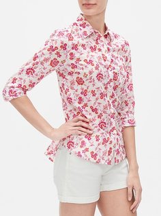 Рубашка с длинными рукавами и принтом GAP