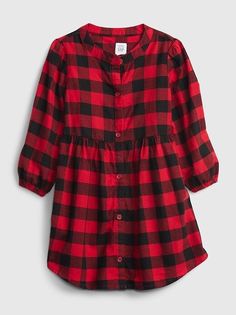 Платье в клетку с длинными рукавами GAP