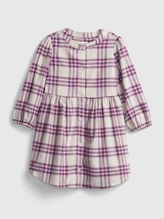 Платье в клетку с длинными рукавами GAP