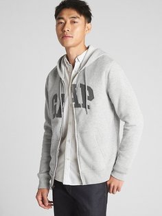 Толстовка с капюшоном и логотипом на молнии GAP