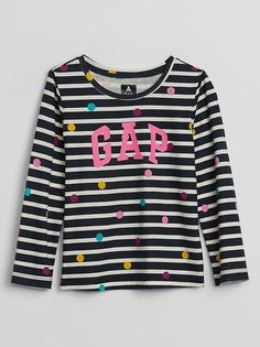 Футболка с логотипом и принтом GAP