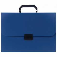 Пластиковый портфель staff а4, 7 отделений, индексные ярлыки, синий, 229242
