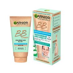 Крем для лица GARNIER SKIN NATURALS BB CREAM Секрет совершенства 5 в 1 комплексный натурально-бежевый для смешанной и жирной кожи 40 мл