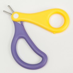 Маникюрные ножницы детские, цвет желтый/фиолетовый Крошка Я