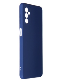 Чехол DF для Samsung Galaxy M52 (5G) c микрофиброй Silicone Blue sOriginal-31