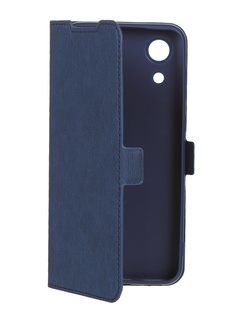 Чехол DF для Samsung Galaxy A03 Core Blue sFlip-91