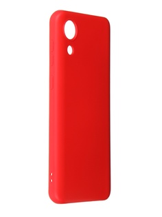 Чехол DF для Samsung Galaxy A03 Core Silicone Red sOriginal-33