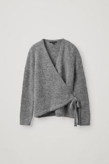 КАРДИГАН С ЗАПАХОМ ИЗ ШЕРСТИ С ДОБАВЛЕНИЕМ АЛЬПАКИ COS