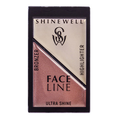 SHINEWELL Моделирующий набор (хайлайтер + бронзер)