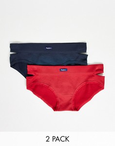 Набор из 2 трусов с вырезами темно-синего и красного цвета Pepe Jeans-Красный