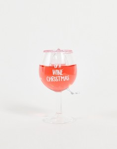 Елочное украшение в виде бокала вина Sass & Belle-Разноцветный