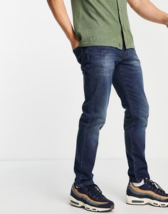 Узкие джинсы винтажного синего цвета Schott-Голубой