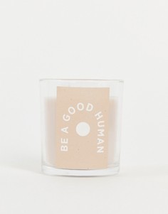 Свеча с надписью "Good human" и ароматом маракуйи и манго Typo-Розовый цвет