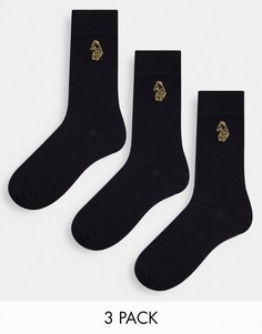 Набор из 3 пар носков Luke Antiki-Черный цвет