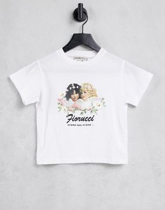 Свободная футболка с цветочным рисунком ангелов Fiorucci-Белый
