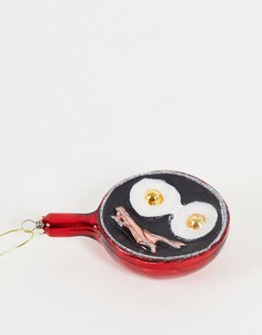 Елочная игрушка в виде яичницы с беконом Sass & Belle-Разноцветный