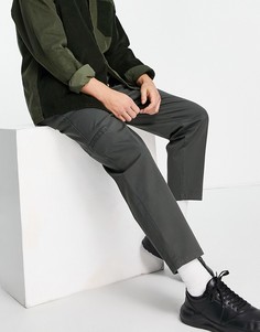 Суженные книзу чиносы цвета хаки Bershka-Зеленый цвет