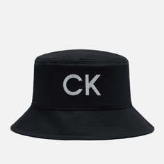 Панама Calvin Klein Jeans Embroidered Logo Organic Cotton, цвет чёрный