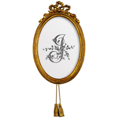 Картина «монограмма буквы i» в раме «жаклин» (object desire) белый 12x19x2 см.