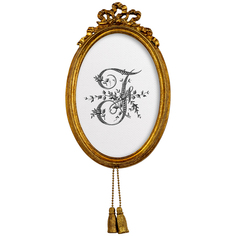 Картина «монограмма буквы f» в раме «жаклин» (object desire) белый 12x19x2 см.