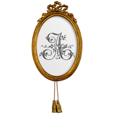 Картина «монограмма буквы a» в раме «жаклин» (object desire) белый 12x19x2 см.