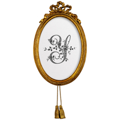 Картина «монограмма буквы y» в раме «жаклин» (object desire) белый 12x19x2 см.