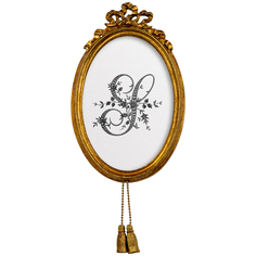 Картина «монограмма буквы s» в раме «жаклин» (object desire) белый 12x19x2 см.