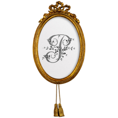 Картина «монограмма буквы p» в раме «жаклин» (object desire) белый 12x19x2 см.