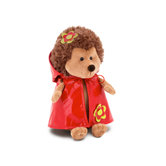 Мягкая игрушка Оранж Ежинка Колючка Весёлый дождик 20 см цвет: коричневый/красный