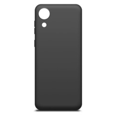 Чехол (клип-кейс) BORASCO Silicone Case, для Samsung Galaxy A03 Core, черный (матовый) [40944]