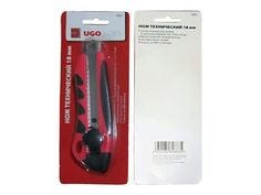Ножи строительные нож сегментный UGO LOKS 18мм металлическая направляющая
