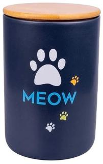 Бокс керамический КерамикАрт &quot;MEOW&quot; для хранения корма, 1900мл