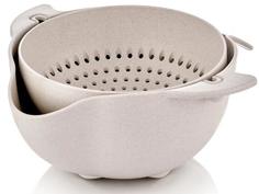 Дуршлаг со сливной миской Walmer Eco Drain на шарнирах, 25см