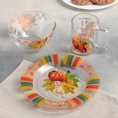 Набор посуды детский «Король Лев», 3 предмета: кружка 250мл, салатник d=12,7см, тарелка d=19,6см Disney