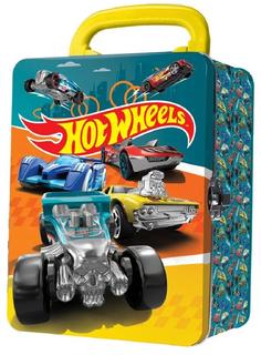 Портативный кейс Hot Wheels для машинок, 18 мини-боксов, бирюзовый